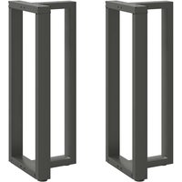 Berkfield Home Bar Table Legs T-Shaped 2 pcs Anthracite 40x35x(100-101) cm Steel in Black