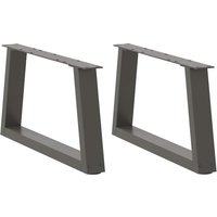 Berkfield Home Dining Table Legs V-Shape 2 pcs Anthracite 50x(30-31.3) cm Steel in Black
