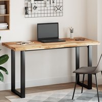Berkfield Home Table Top Rectangular 140x60x4 cm Solid Wood Acacia in Brown | Size: 140 x 60 x 4 cm