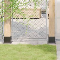 Berkfield Home Post Bases Square 12 pcs Anthracite 141x141 mm Powder-coated Steel