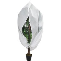 Berkfield Home Plant Fleece Cover with Zip 70 g/m² 3.14x2.5 m in White