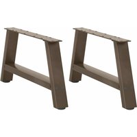 Berkfield Home Coffee Table Legs A-Shaped 2 pcs 70x(30-31) cm Steel in Black