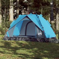 Berkfield Home Camping Tent Dome 2-Person Blue Quick Release