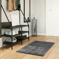 Rug Short Pile Soft & Washable Anthracite 60x110 cm cm diameter