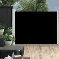 Berkfield Home Patio Retractable Side Awning 140x500 cm Black