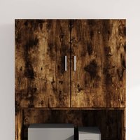 Berkfield Home Wall Cabinet Smoked Oak 80x42.5x64 cm Engineered Wood in Brown