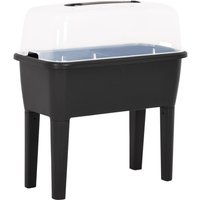 Berkfield Home Raised Bed 77x38.7x82 cm PP in Black