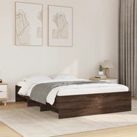 Bed Frame without Mattress Oak 120x190 cm Small Double Engineered Wood