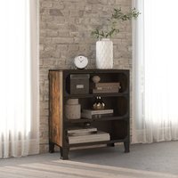 Berkfield Home Storage Cabinet Rustic Brown 72x36x82 cm Metal & MDF | Size: 72 x 36 x 82 cm