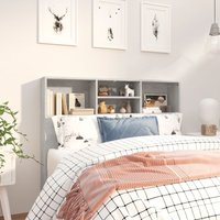 Berkfield Home Headboard Cabinet Concrete Grey 120x19x103.5 cm