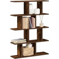 Berkfield Home Wall Cube Shelf 12 Compartments Smoked Oak Engineered Wood in Brown