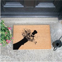 Artsy Mats Champagne Pop Doormat - Regular 60x40cm in Black | Size: 40 cm x 60 cm