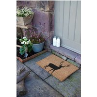 Artsy Mats Stag Doormat - Regular 60x40cm in Black | Size: 40 cm x 60 cm