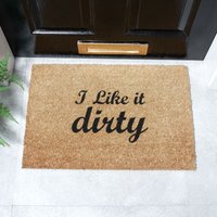 Artsy Mats I Like It Dirty Doormat - Regular 60x40cm in Black | Size: 40 cm x 60 cm