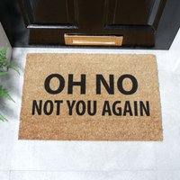 Artsy Mats Not You Again Doormat - Regular 60x40cm in Black | Size: 40 cm x 60 cm