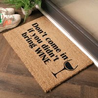 Artsy Mats Without Wine Doormat - Regular 60x40cm in Black | Size: 40 cm x 60 cm