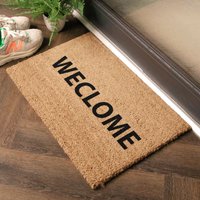 Artsy Mats Weclome funny doormat - Regular 60x40cm in Black | Size: 40 cm x 60 cm