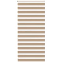 Berkfield Home Zebra Blind Sand Brown 110x230 cm Fabric Width 105.9 cm Polyester