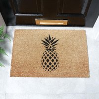 Artsy Mats Pineapple doormat - Regular 60x40cm in Black | Size: 40 cm x 60 cm