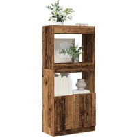 Berkfield Home Highboard Old Wood 63x33x140 cm Engineered Wood in Brown | Size: 63 x 33 x 140 cm