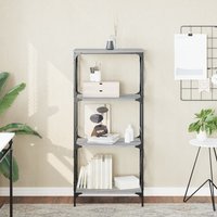Berkfield Home Bookcase 4-Tier Grey Sonoma 59x35x132 cm Engineered Wood | Size: 59 x 35 x 132 cm