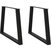 Berkfield Home Dining Table Legs V-Shape 2 pcs Black 90x(72-73.3) cm Steel