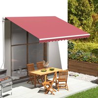 Berkfield Home Replacement Fabric for Awning Burgundy Red 4x3 m