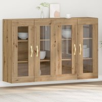 Wall Mounted Cabinet Set 2 Artisan oak Engineered Wood