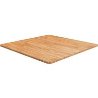 Berkfield Home Square Table Top Light Brown 70x70x1.5cm Treated Solid Wood Oak | Size: 70x70x1.5 cm