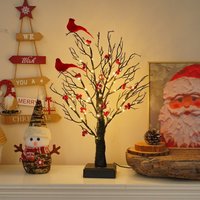 Birch Twig Christmas Tree Lights & Birds Warm LED 60 Led Pre Lit Tree USB or Battery Operated Pack