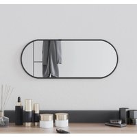 Berkfield Home Wall Mirror Black 50x20 cm Oval