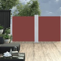 Berkfield Home Retractable Side Awning Brown 120x600 cm