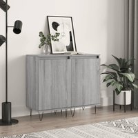 Berkfield Home Sideboards 2 pcs Grey Sonoma 40x35x70 cm Engineered Wood in Brown | Size: 40 x 35 x 70 cm
