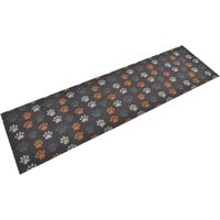 Berkfield Home Kitchen Rug Washable Paws 45x150 cm Velvet