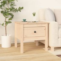 Berkfield Home Side Table 50x50x49 cm Solid Wood Pine in Brown | Size: 50 x 50 x 49 cm