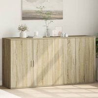Sideboards 2 pcs Sonoma Oak 79x38x80 cm Engineered Wood x 38 x 80 cm