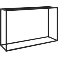 Berkfield Home Console Table Black 120x35x75 cm Tempered Glass | Size: 120 x 35 x 75 cm