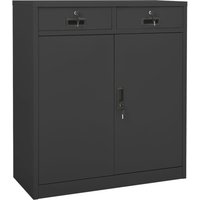 Berkfield Home Office Cabinet Anthracite 90x40x102 cm Steel in Black | Size: 90 x 40 x 102 cm