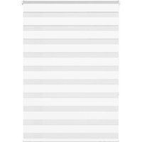 Berkfield Home Zebra Blind White 115x150 cm Fabric Width 110.9 cm Polyester