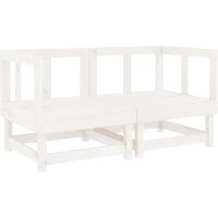 Berkfield Home Garden Corner Sofas 2 pcs White Solid Wood Pine