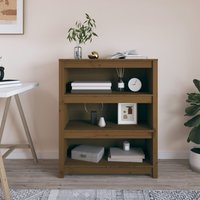 Berkfield Home Book Cabinet Honey Brown 80x35x97 cm Solid Wood Pine | Size: 80 x 35 x 97 cm