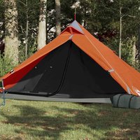 Berkfield Home Camping Tent Tipi 1-Person Orange Waterproof