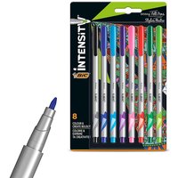 Bic Intensity Felt Tip Pens Medium Point Assorted Colours - Pack of 8