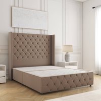 Ruby Divan Bed Plush Velvet 54" Headboard & No Mattress No Drawers Double