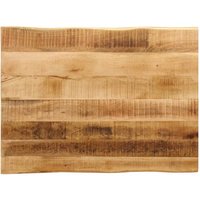 Berkfield Home Table Top Live Edge 90x60x3.8 cm Solid Wood Rough Mango in Brown