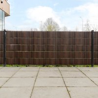 Berkfield Home Balcony Screens 10 pcs Brown & Black 255x19 cm Poly Rattan