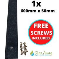 50mm Wide Non Slip Anti Skid Decking Strips Safety & Style Outdoor Space 1000mmx50mm x1 pcs