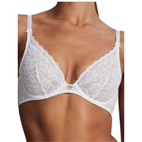 Aubade Women's Rosessence Care Triangle Plunge Bra in White | Size: 36B