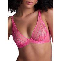 Aubade Women's Rules of Attraction Triangle Plunge Bra in Pink | Size: 34B