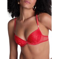 Aubade Women's Rules of Attraction Moulded Push Up Bra in Red | Size: 38B